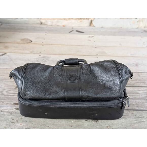 Genuine grain leather M.Par of Scotland professional golfer weekender bag - Picture 3 of 10